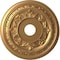 Ekena Millwork Baltimore PVC Ceiling Medallion (Canopies up to 7 3/4"), 19"OD x 3 1/2"ID x 1"P, Bright Coat Gold CMP19BABGL - alternate 1